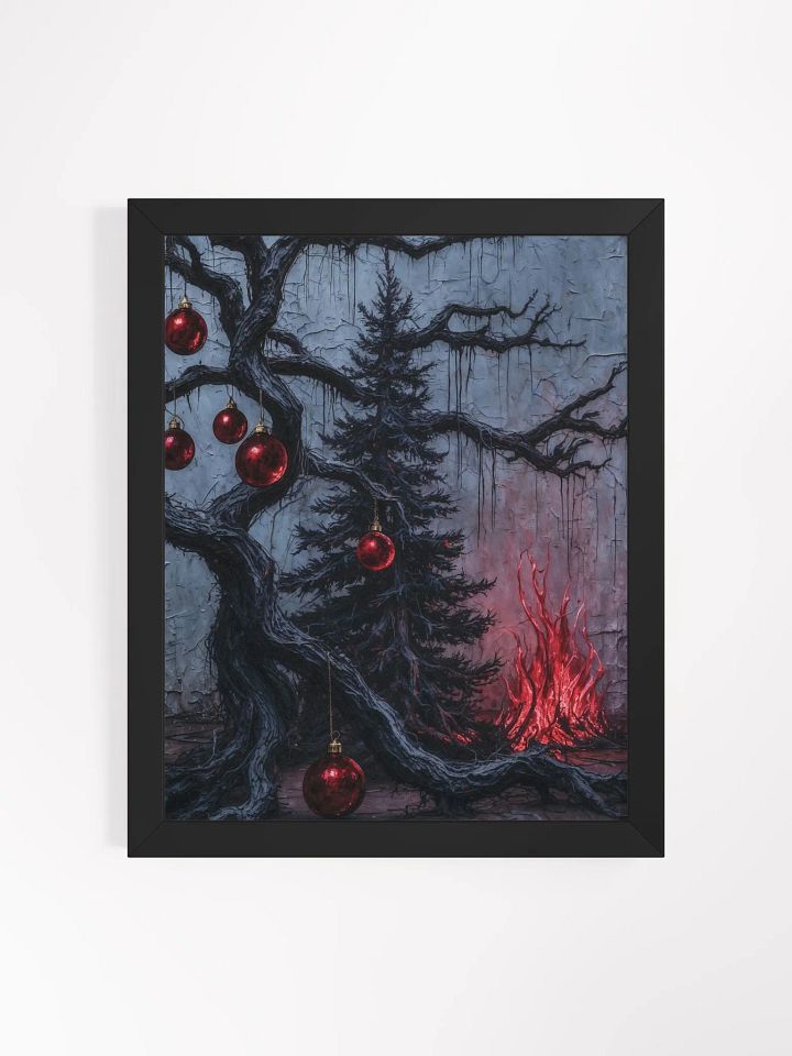 Black Christmas Tree Framed Print product image (5)