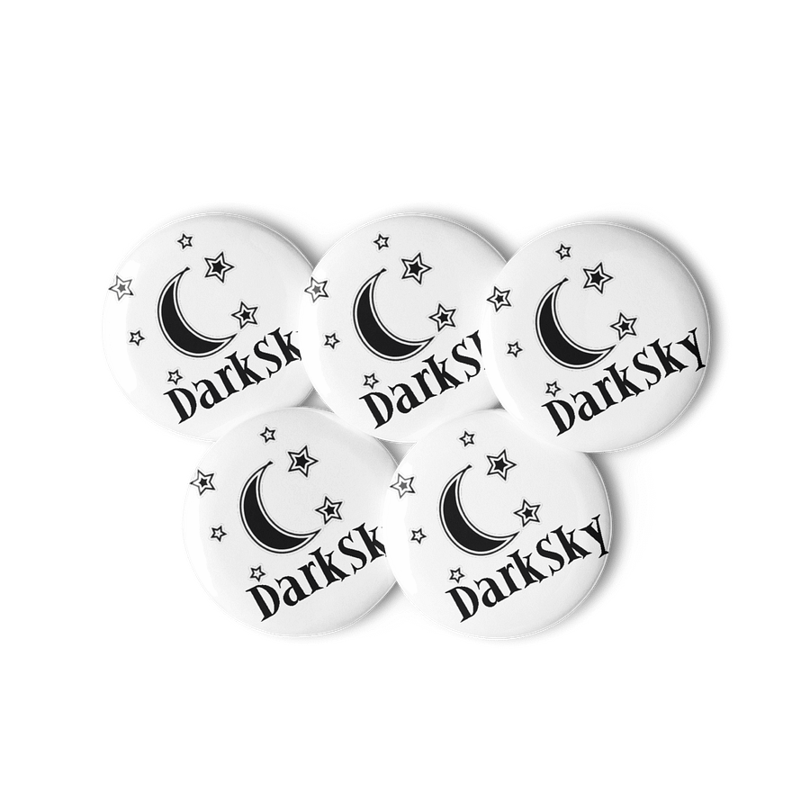 DarkSky Logo Pin Button Set (Black) product image (2)