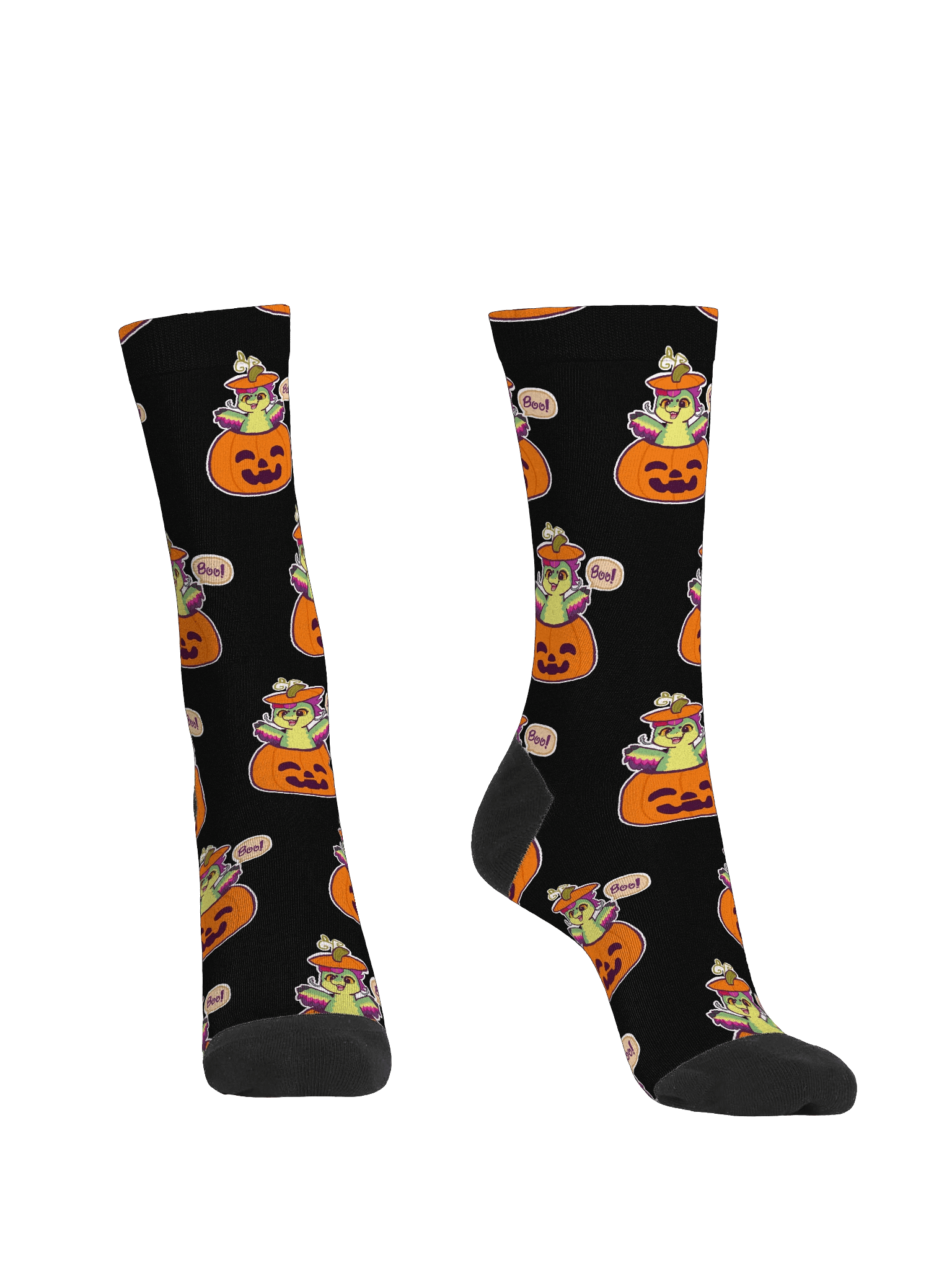Halloween Pumpkin Raptor Socks! product image (2)