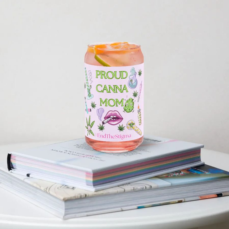Proud Canna Mom Can-Shaped Glass product image (34)