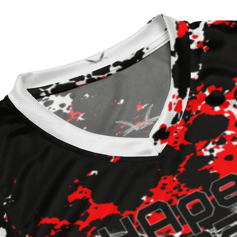 Recycled Unisex Basketball Jersey - Black HApex Gear Black Logo product image (8)