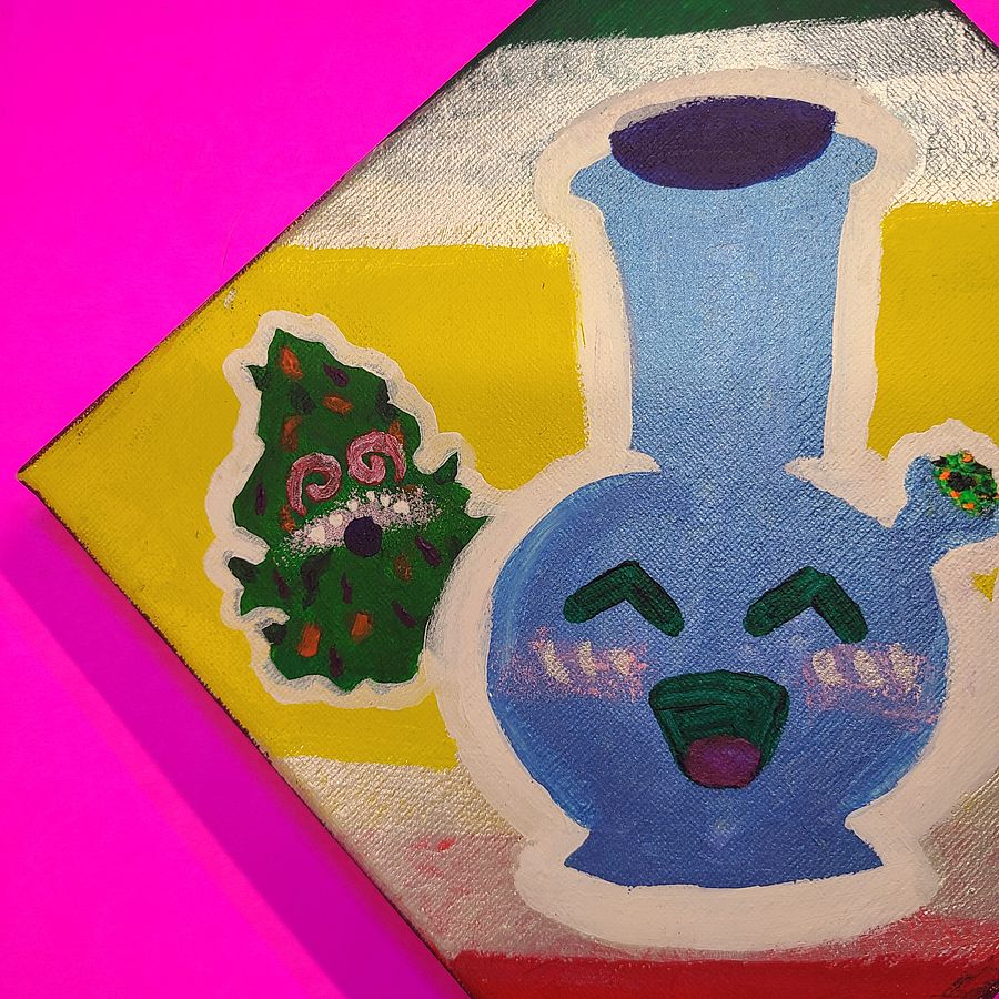 Lets All Get Abong - painting on 8x8 canvas product image (3)