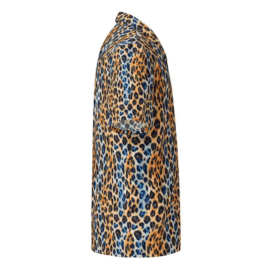 Blue Brown Leopard Hawaiian Shirts product image (4)