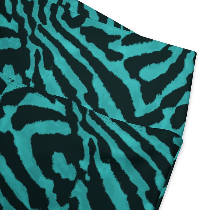 Teal Zebra Flare Leggings product image (2)