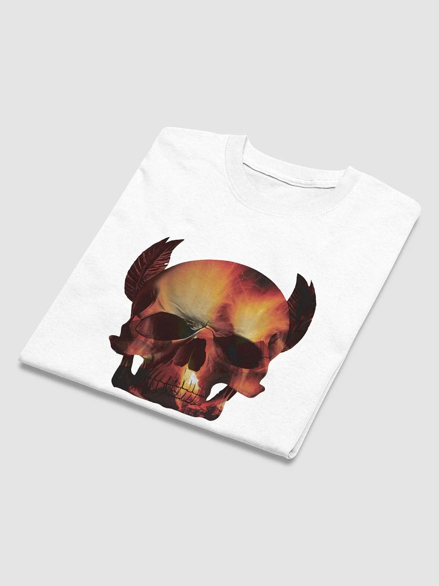 Skull with Fire Inside Skull, skulls, skull art design, skeleton, skull and bones, scary, skull tattoo, artistic skull, human skull, dark skull, bones, Halloween product image (4)