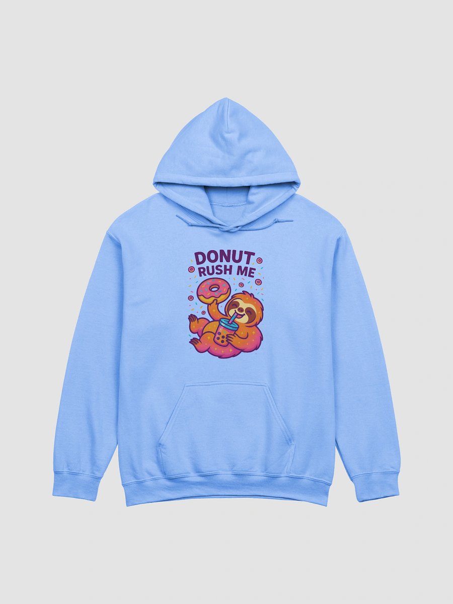 Donut Rush Me – Funny Sloth Hoodie With Donut & Bubble Tea | Sloths Having Snacks Collection product image (1)
