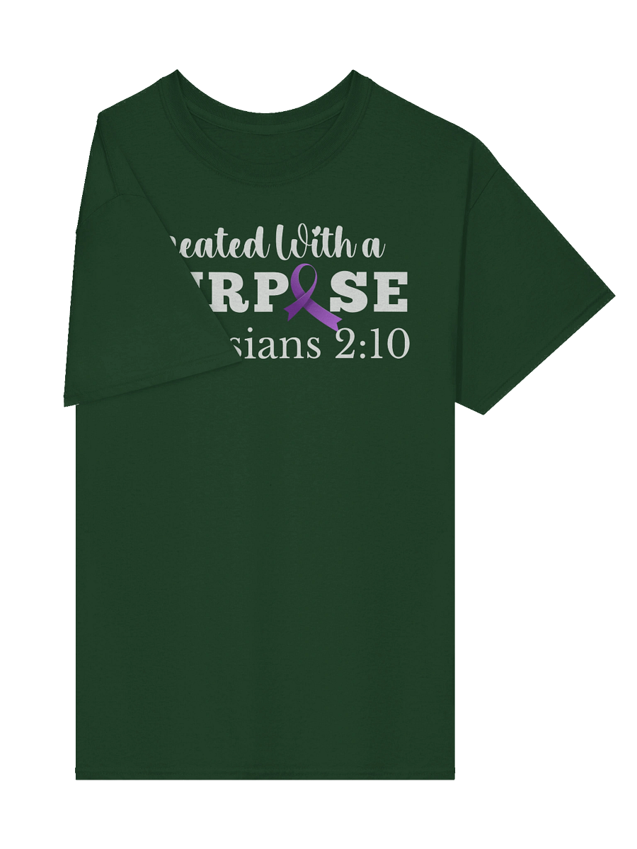 Created With A Purpose : Gildan Heavy T-shirt | Christian Faith | Alzheimer and Brain Disorder Awareness | Gift To Mom, Dad, Child With Brain Disease product image (4)