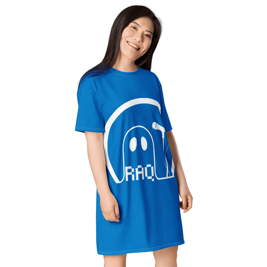Raq Logo T-shirt Dress (royal blue) product image (5)