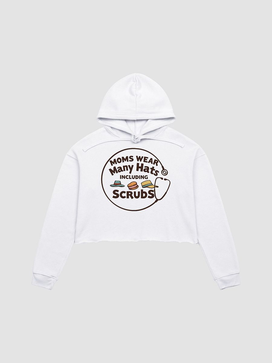 stethoscope circle, Moms Wear Many Hats Crop Hoodie product image (3)