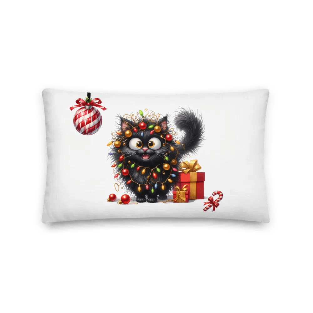 Christmas Pillow - Festive Baby Kitten product image (2)