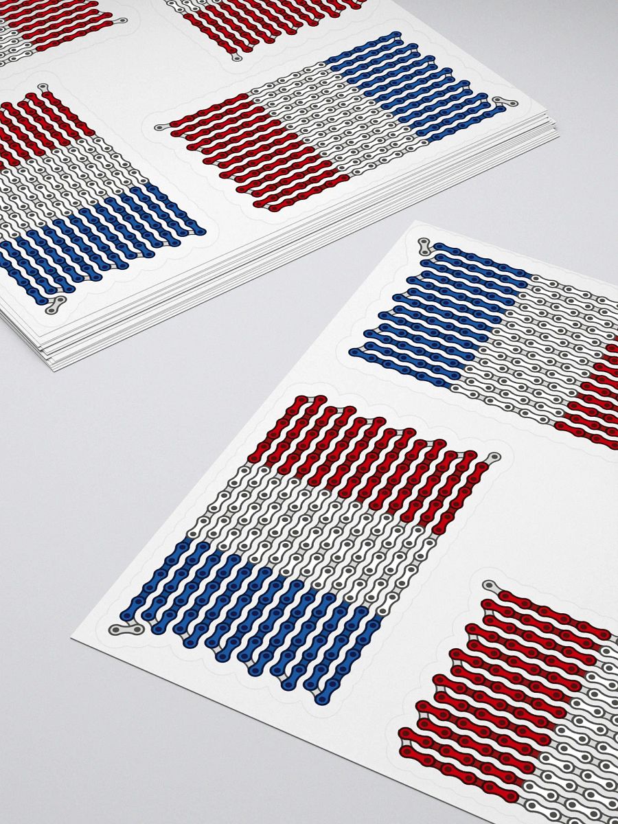 France Bike Chain Flag Sticker 4 Pack product image (4)