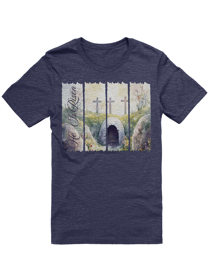 Jesus Is Risen Purple Brush Stroke Design Tshirt product image (1)