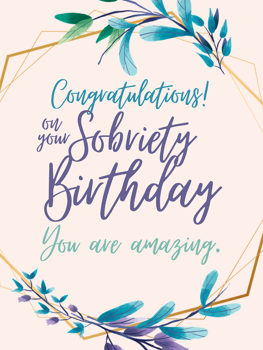 Sobriety Celebration Greeting Card product image (4)