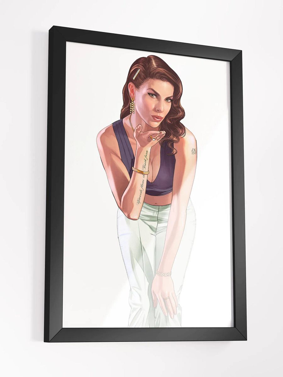 Grand Theft Auto V Loading Screen Framed Art - Woman Blowing Kiss product image (3)