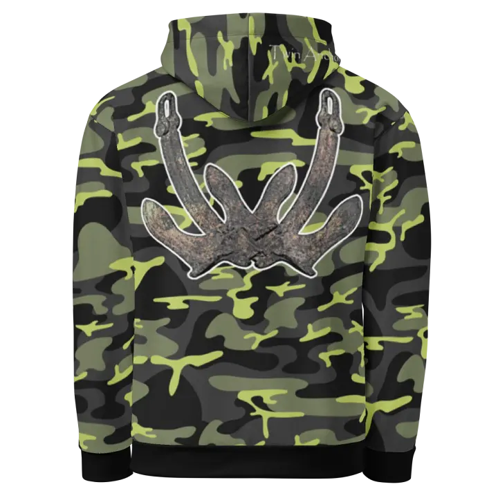 Green Camouflage Anchor Hoodie product image (1)