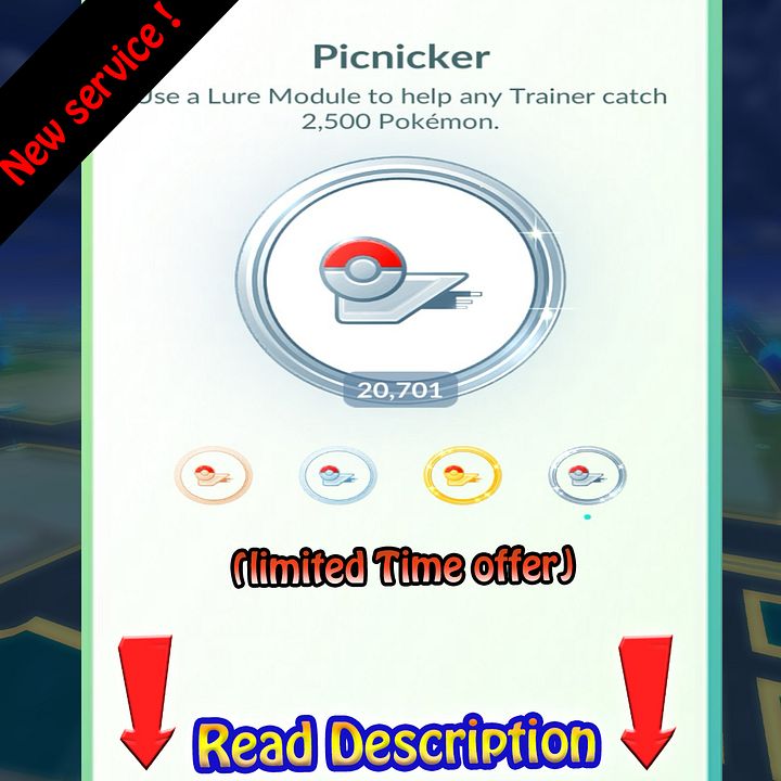 Pokémon Go!🎖- Picnicker Platinum Medal Achievement for you (100% safe)✅ product image (1)