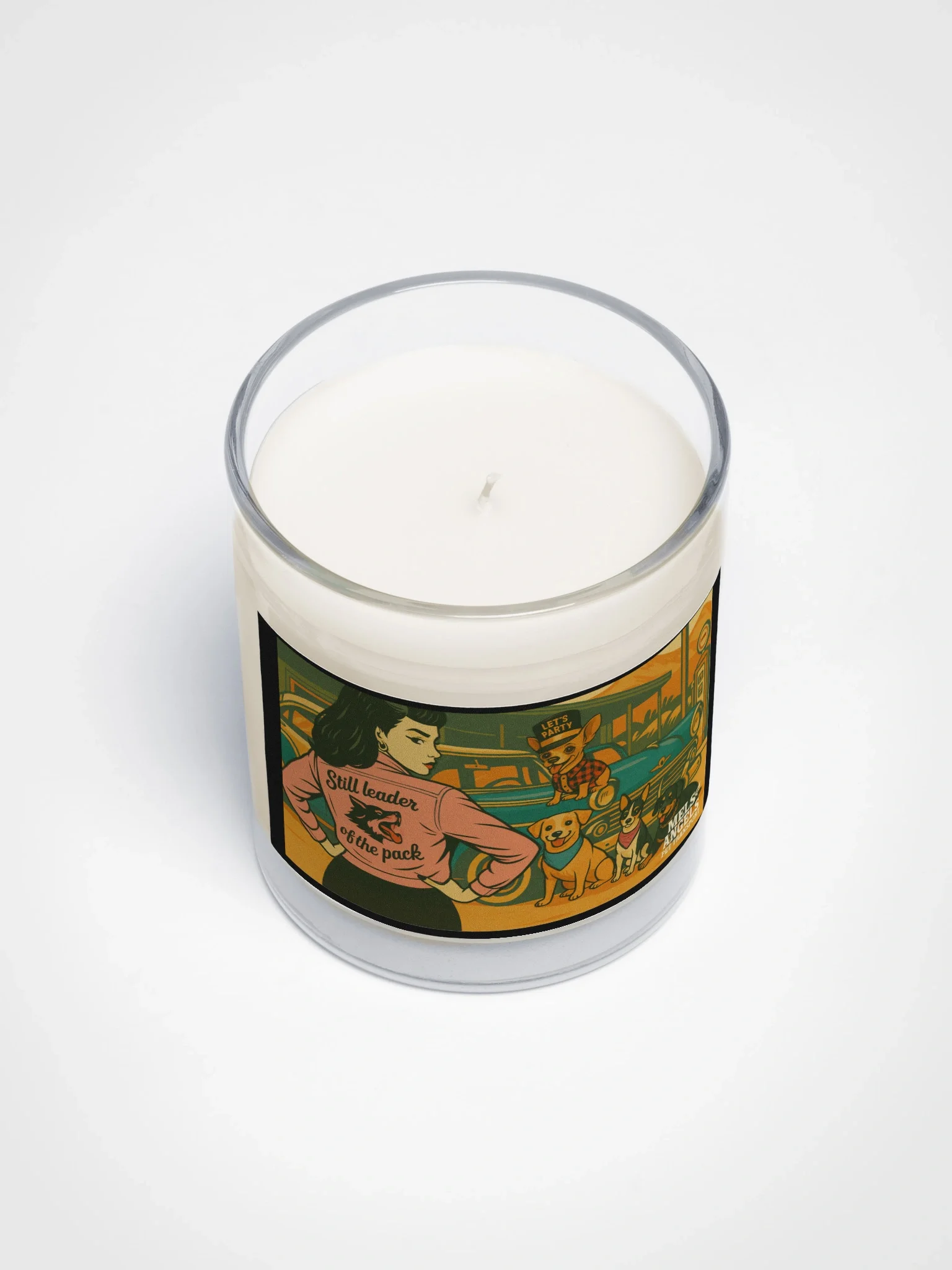 Leader of the Pack Soy Wax Candle – Retro Dog Lover Home Decor product image (5)