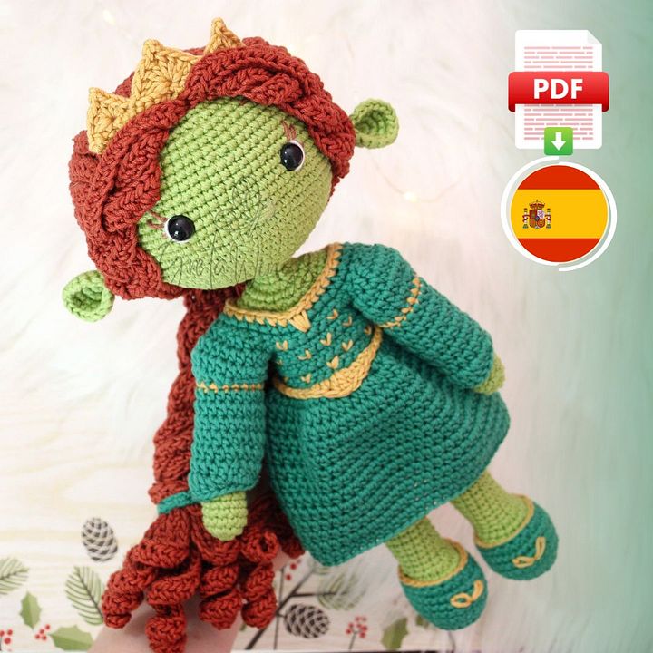 Patrón de amigurumi de la Princesa Fiona (Descarga digital) product image (1)