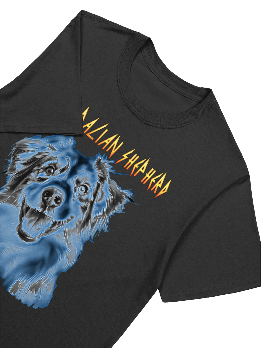 Australian Shepherd Hard Rock Heavy Metal Big Face T-Shirt product image (3)