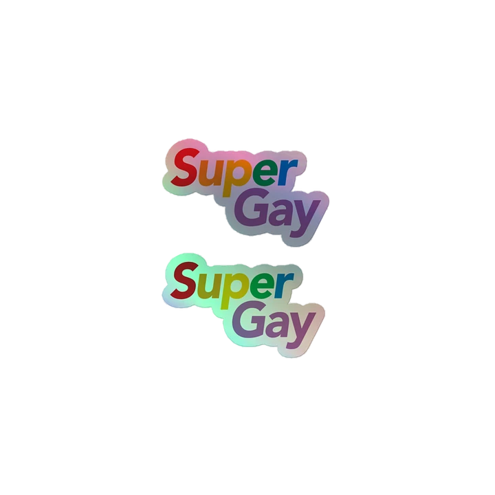 Super Gay Holographic Stickers product image (1)