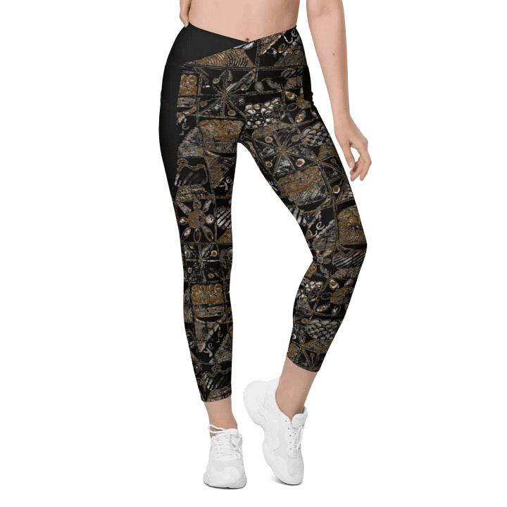 Festivity Print Crossover Leggings with Pockets product image (1)