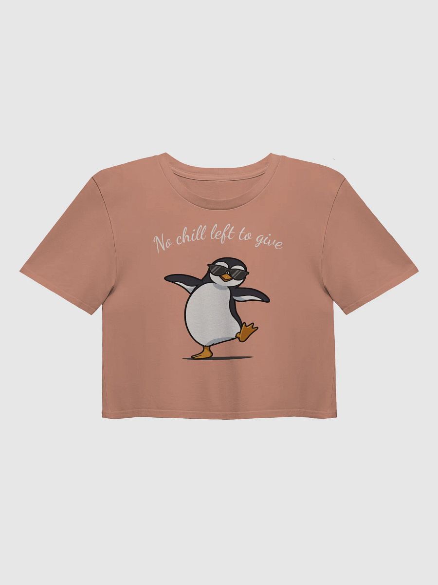 Funny Penguin Women's Crop Top - No Chill Left To Give Cool Design product image (1)