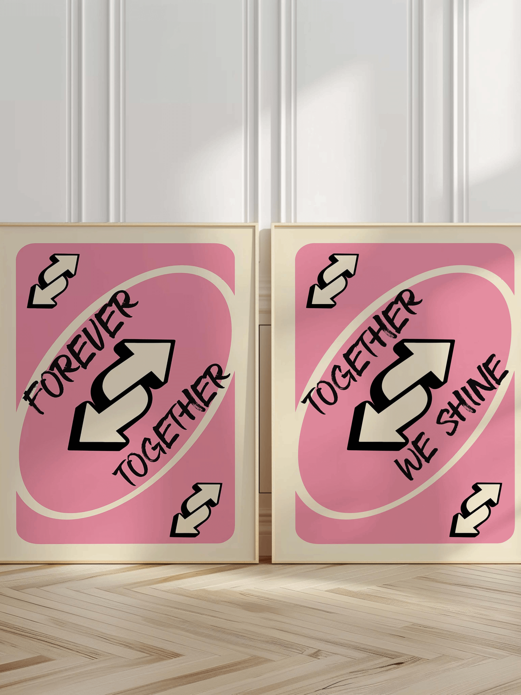 Forever Together Print Pink Retro Wall Art Printable product image (2)