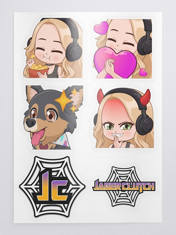 JC Emote & Logo Sticker Sheet product image (1)