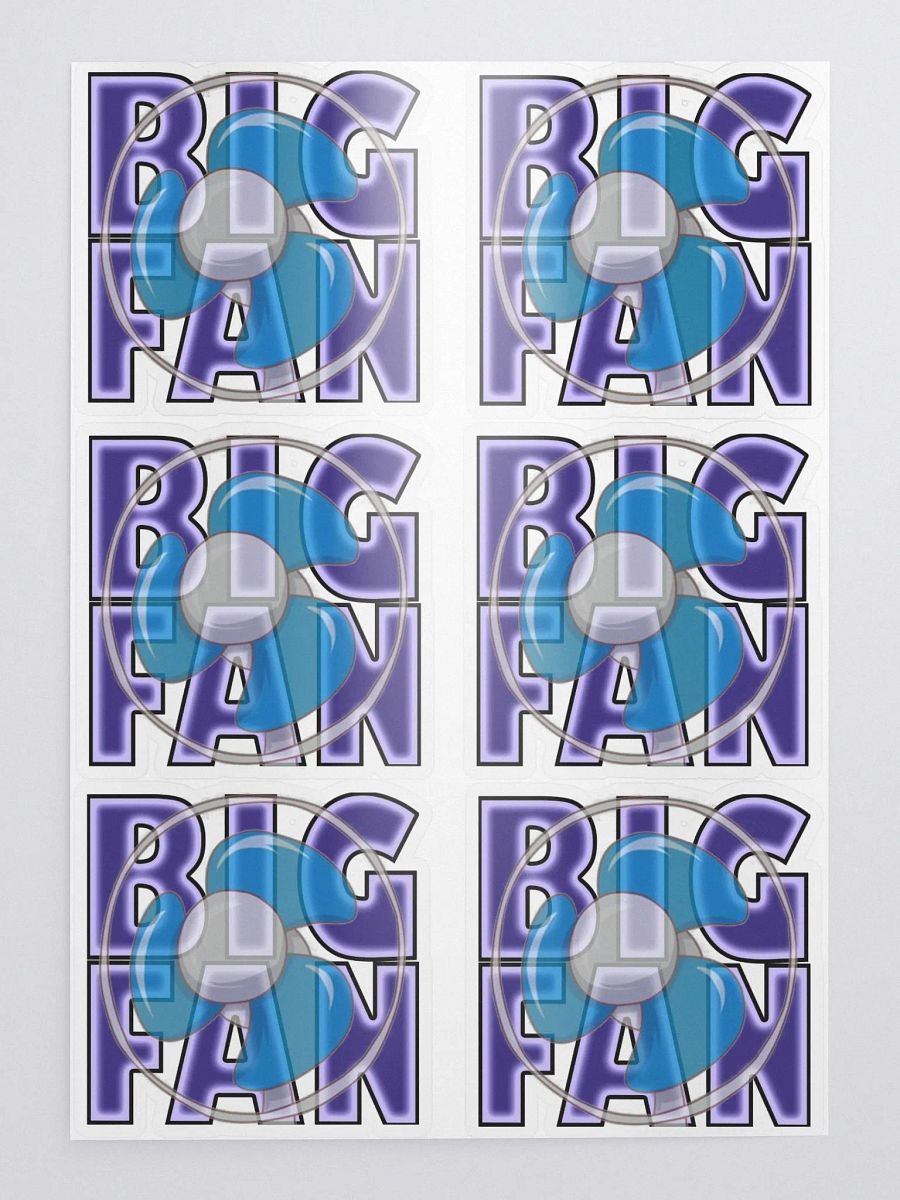 Big Fan Sticker 6-sheet product image (1)