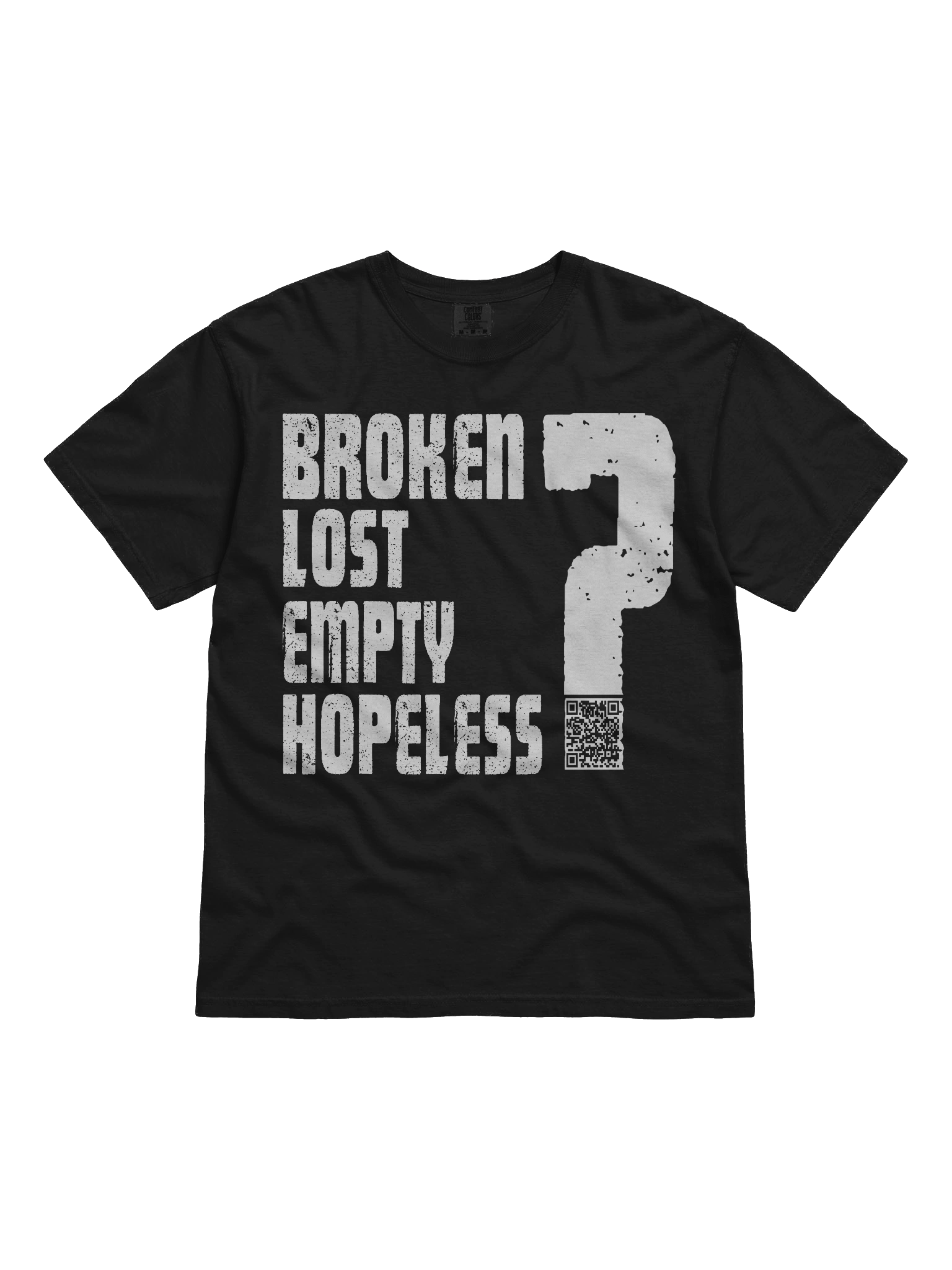 Gospel QR Code front Heavy Tee product image (4)