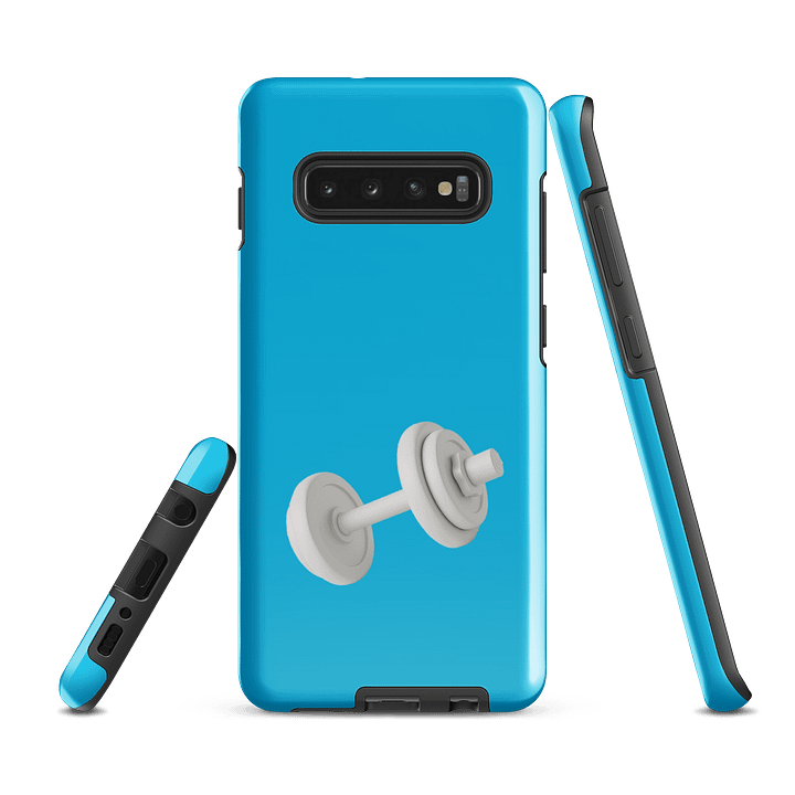 Cyan White Dumbbell Samsung Phone Case product image (5)