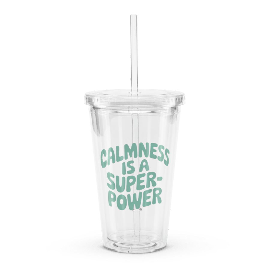 Calmness Is a Superpower Plastic Tumbler product image (1)