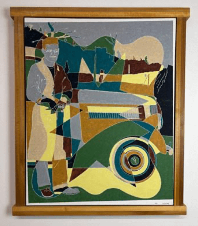 Pat's 1936 Ford (2014) (28" x 33") Framed Original product image (1)