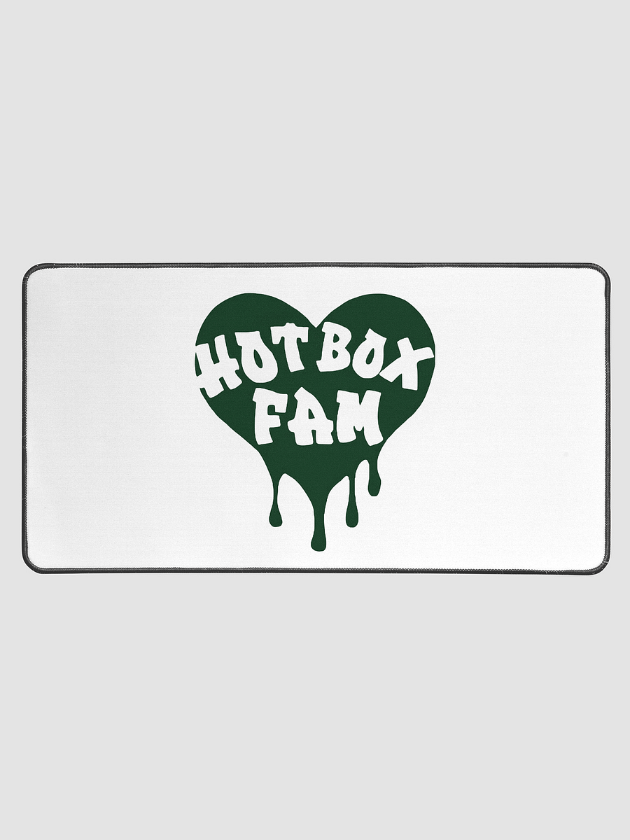 HOT BOX FAM TRANSPARENT DARK GREEN LOGO DESK MAT product image (1)