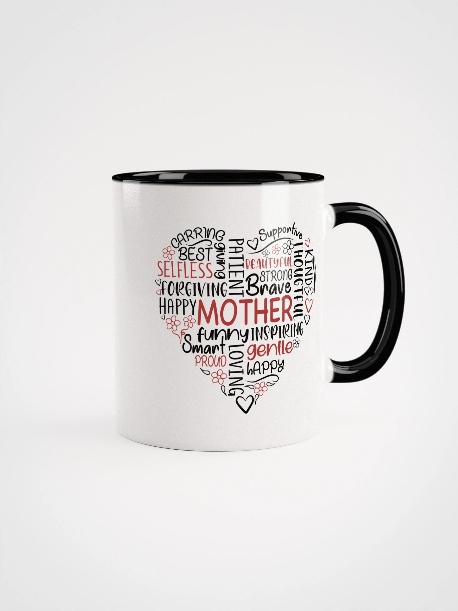 Black Boy Mom I Pray Different Heart Art Ceramic Mug with Color Interior product image (2)