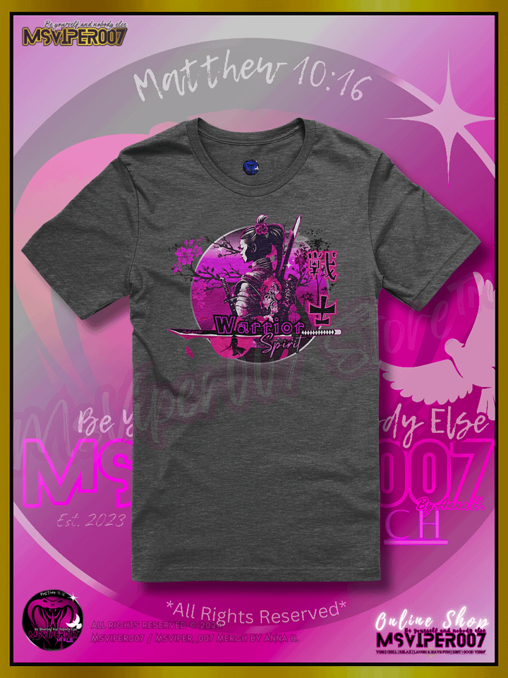 T-Shirt - MsViper007's "Warrior Spirit" (royal pink) - Comfort T-shirt By Anna H. product image (1)
