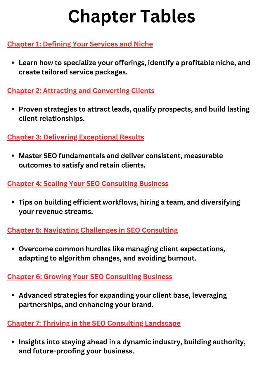 Mastering SEO Consulting in 2025 - The Comprehensive Guide to Building and Scaling Your Business product image (2)