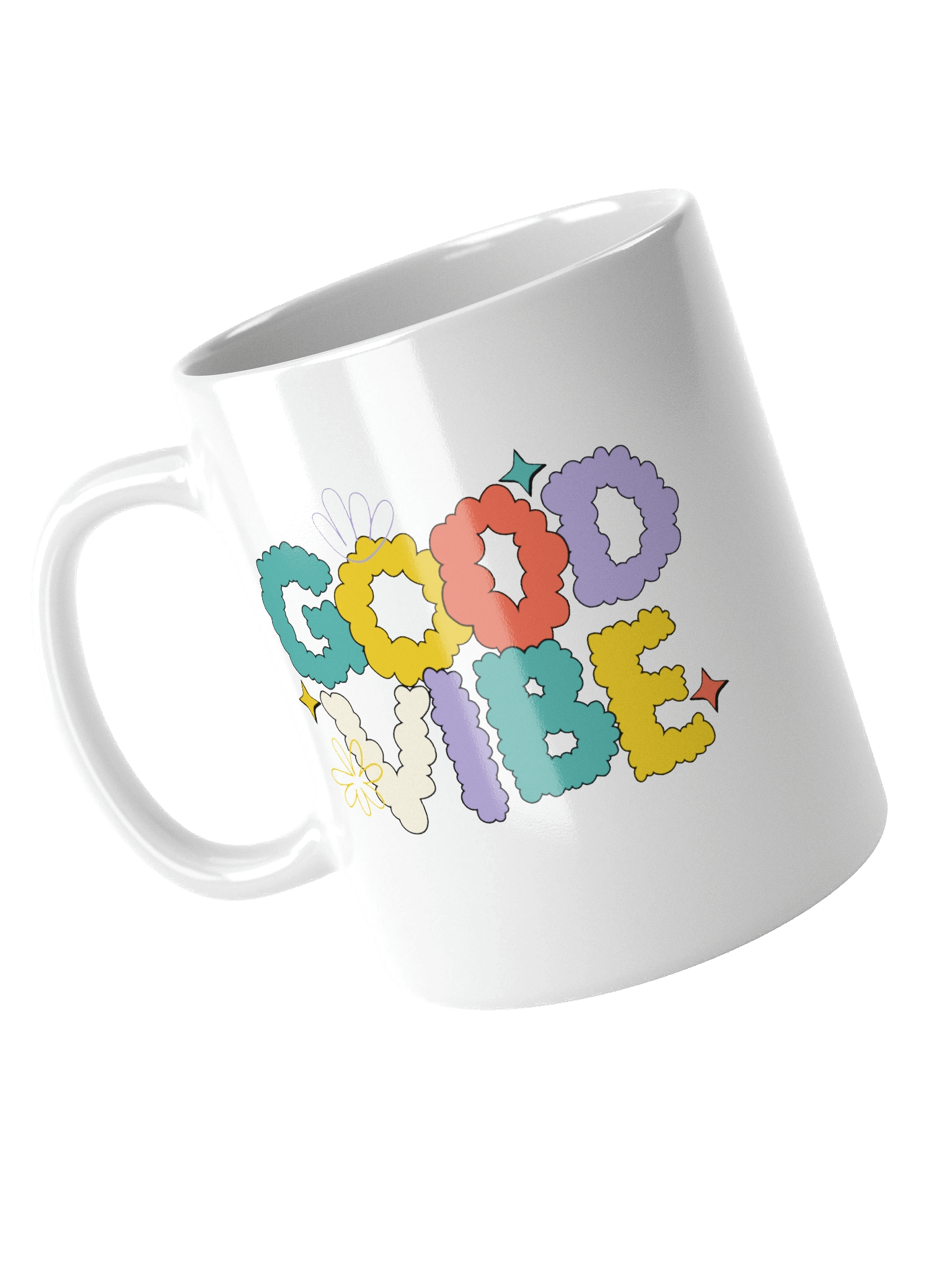 Good Vibe Bubble White Glossy Mug product image (4)