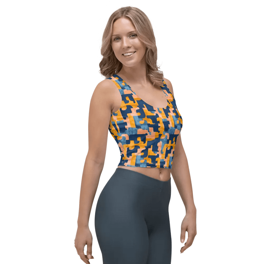 Flowing Shapes | Crop Top T-Shirt product image (4)