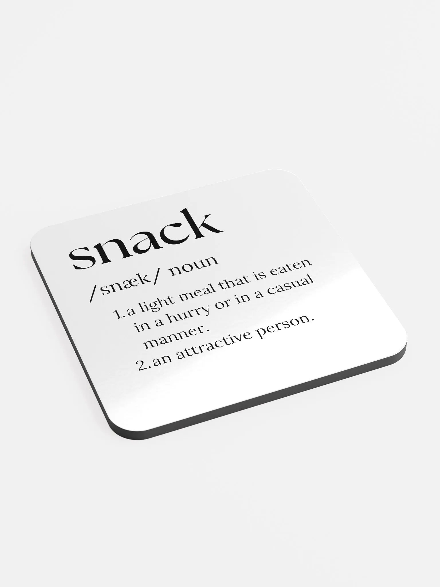 Snack Definition Cork Coaster product image (2)