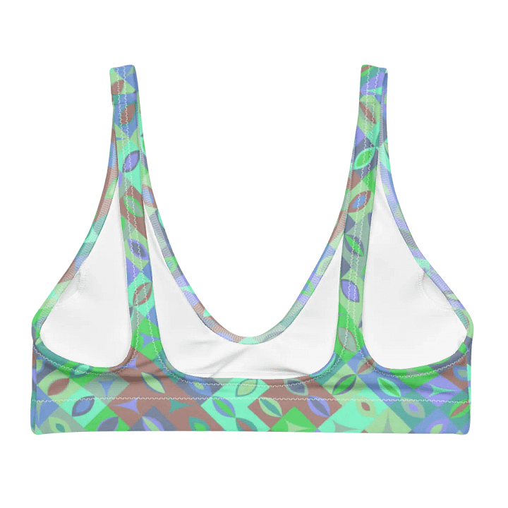 Colorful Vector Patterns Design Padded Bikini Top - v7 product image (1)