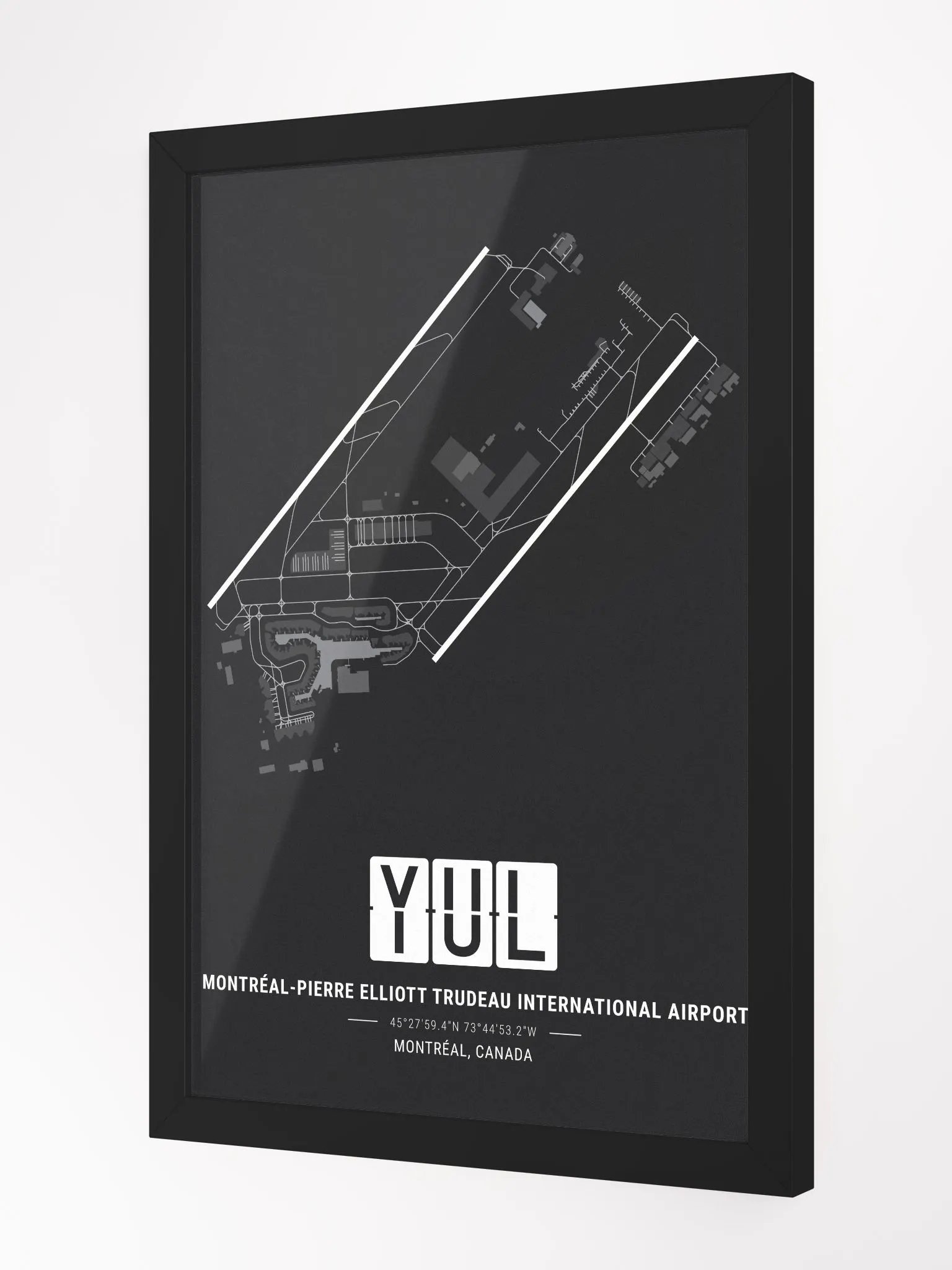 Framed Airport YUL Premium Map On Matt Paper product image (2)
