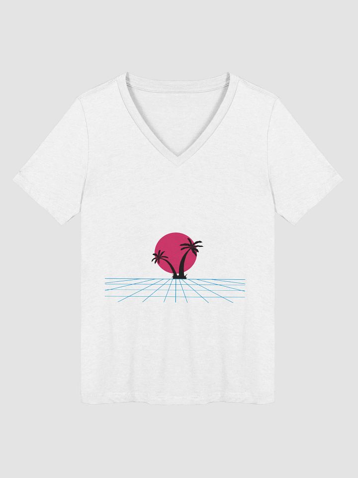Sunset Palms Relaxed V-Neck Tee product image (1)