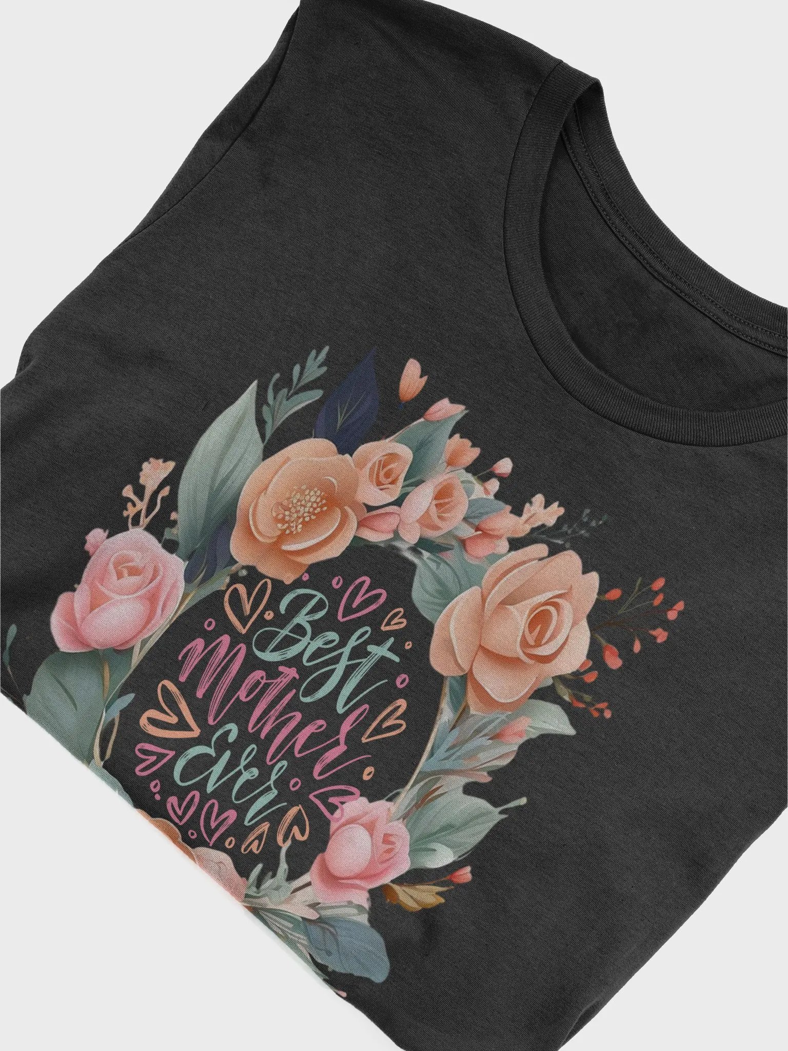 Mothers Day Floral Wreath Best Mother Ever T-Shirt product image (2)