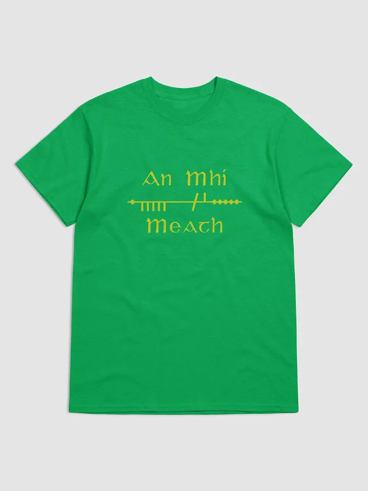 Meath/An Mhí Scholastic style Ogham green printed T-shirt product image (1)
