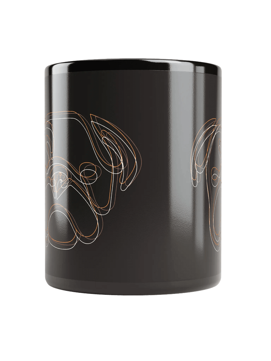 Pug Portrait Black Glossy Mug product image (3)