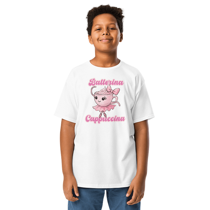 Ballerina Cappuccina – Watercolor Design Kids Tee product image (1)
