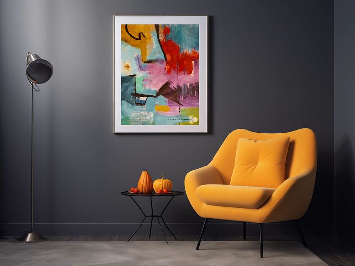 digital poster, original abstract painting, wall art, abstract wall art product image (2)