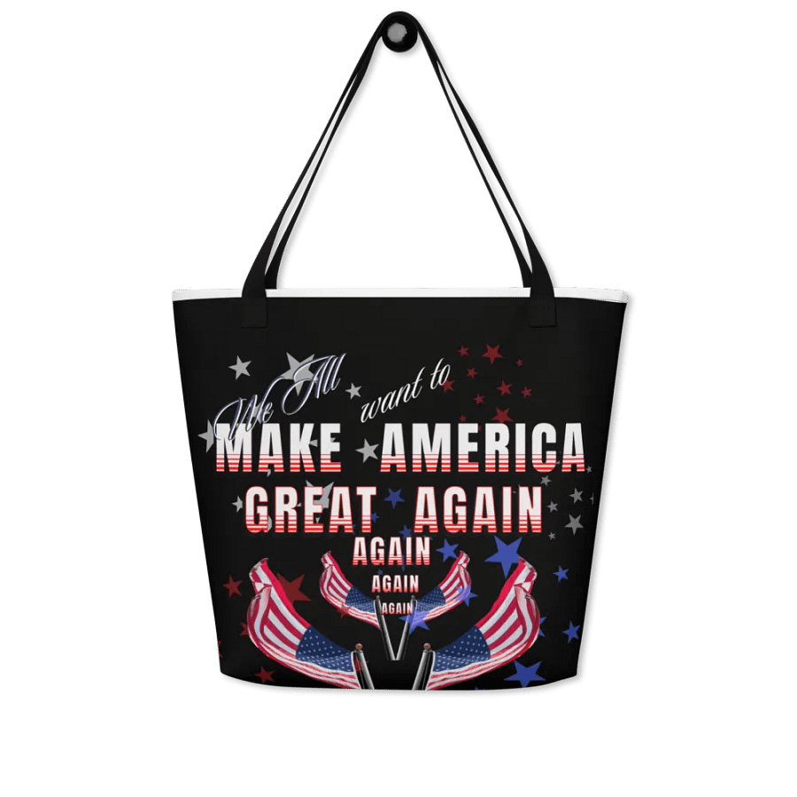 Patriotic Statement Tote Bag for moms dads shoppers product image (5)