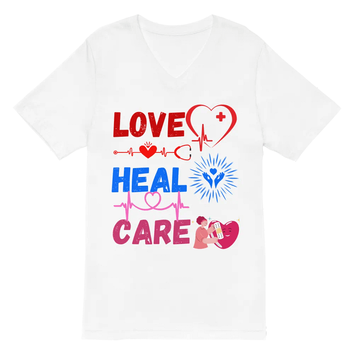 Love, Heal, Care V-Neck Tee product image (6)